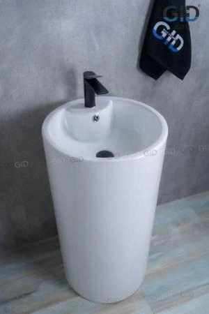 Раковина моноблок Gid Nb135 44x46 напольная белая