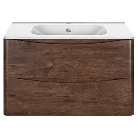 Тумба под раковину Vincea Paola 800 подвесная, 2 выкатных ящика soft close, R.Wood