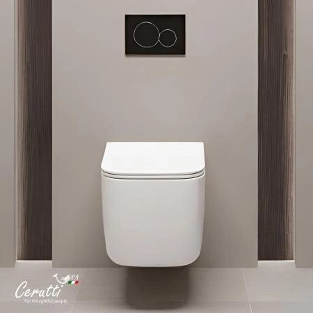 Унитаз подвесной CeruttiSPA ТАЦИТО (TACITO) Aria Tornado CT12033 безободковый (525х360х320)