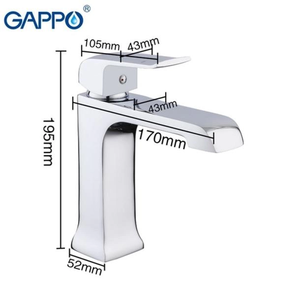 Смеситель Gappo G1050-8 для раковины хром