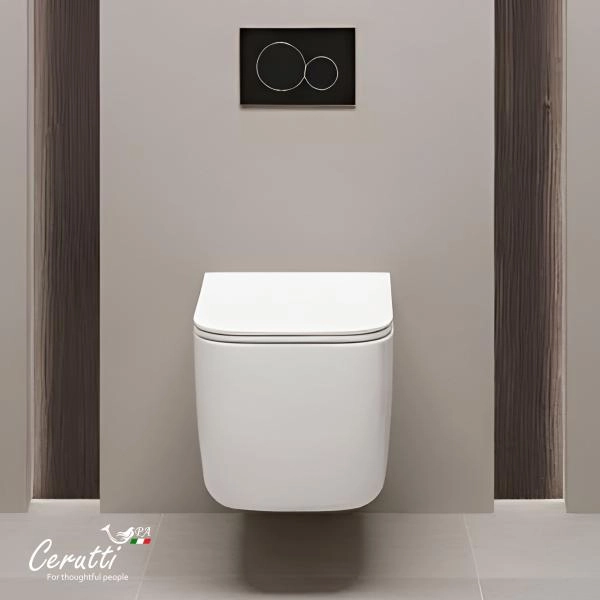 Унитаз подвесной CeruttiSPA ТАЦИТО (TACITO) Aria Tornado CT12033 безободковый (525х360х320)