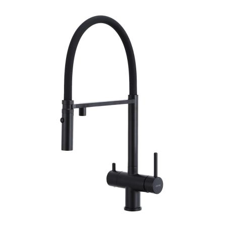 Смеситель GAPPO G4397-86 для кухни с гибким изливом и подключением фильтра, черный