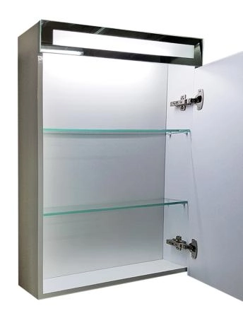 Зеркальный шкаф Dreja Uni 70 99.9002 с подсветкой цвет белый