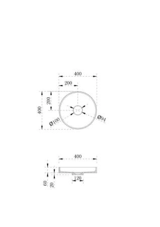 Раковина NT BAGNO NT705 FANELLO 400x400 искусственный камень