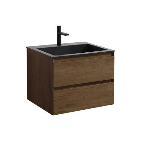 Тумба под раковину Vincea Luka 600 подвесная, 2 ящика soft-close, цвет T.Oak