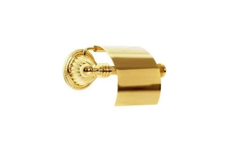Держатель для туалетной бумаги Boheme с крышкой HERMITAGE GOLD 10350