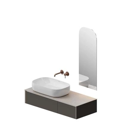 Тумба Kerama Marazzi MAGICA МАДЖИКА MA.120.2\EGR.M подвесная 120, 2 ящика, вечерний серый матовый