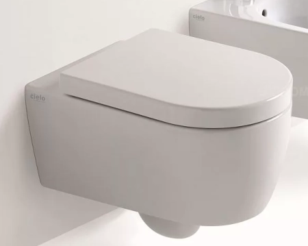 Cielo Smile унитаз 350х530х270 мм подвесной, открытый смывной край, в комплекте крепление NEW, цвет Talco