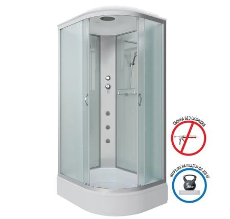 Душевая кабина Niagara NG-33084-14LG 1000х800х2150 средний поддон  26см стекло матовое