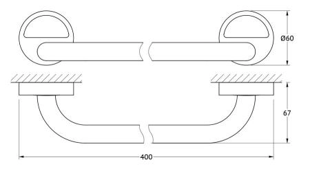 Полотенцедержатель FBS Luxia LUX 030 40 cm хром