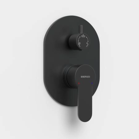 Душевой комплект BERGES VENTAS 3R BLACK, 73008 черный матовый