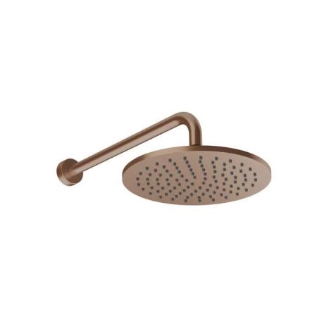 Gessi Origini Верхний душ 25см., с кронштейном, настенный ,защитой от известкового налета, цвет: Copper Brushed PVD