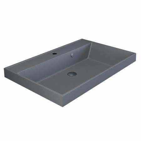 Раковина кварцевая Uperwood Classic Quartz 70 см, серая матовая, бетон