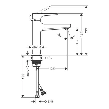 Hansgrohe Metropol Смеситель для раковины, одорычажный, высота: 11см., на 1 отв., цвет: хром