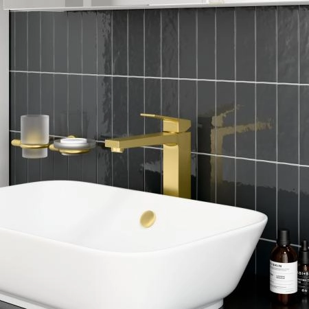 Смеситель VitrA Minimax Square  A4372425EXP однорычажный брашированное золото латунь