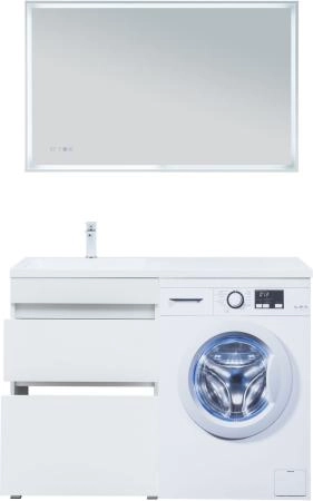 Тумба под раковину Aquanet Вега 58 белый глянец