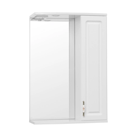 Зеркальный шкаф Style Line Elfante Олеандр-2 55/С с подсветкой, белый