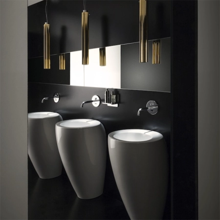 Laufen Alessi One Раковина пристенная 52х53х85см с 1 отв. под смес, крепл к стене, сифон, д/клапан, с покр. LLC, цвет: белый