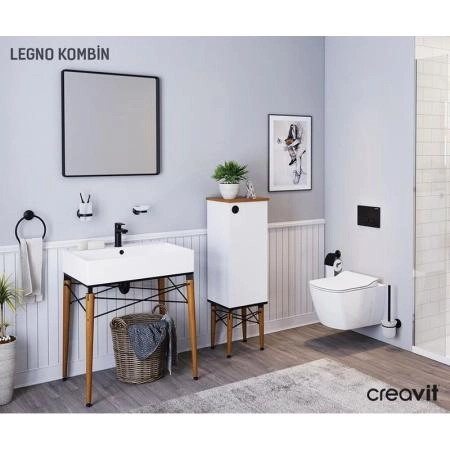 Унитаз CREAVIT ELEGANT подвесной безободковый с биде EG321-00CB00E-0000 (сиденье отдельно)