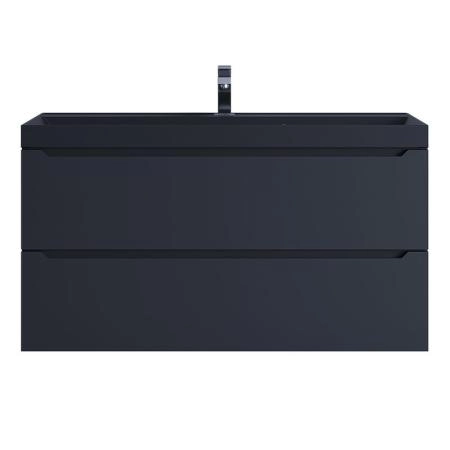 Тумба с раковиной Uperwood Tanos-Classic Quartz 100 см, черная/уголь