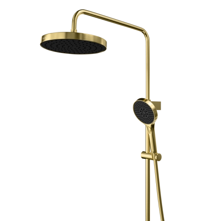 Душевая система VitrA Core Round A4730925EXP с термостатическим смесителем и ручным душем брашированное золото