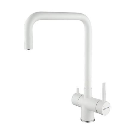 Смеситель для кухни Paulmark Wetter белый матовый We213030-431, под фильтр