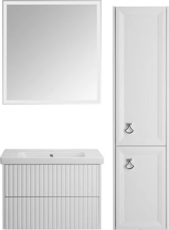 Тумба под раковину  ASB-Woodline Риола 80 подвесная Слоновая кость