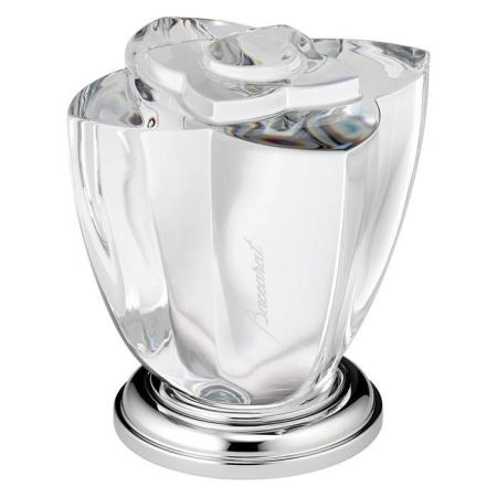 THG Pétale de cristal clair Вентиль смесителя для раковины, стекло прозрачное, цвет: хром
