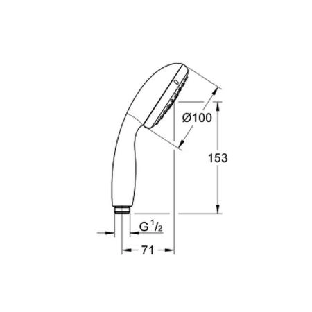 Ручной душ Grohe New Tempesta 28261002 100 мм, 3 режима