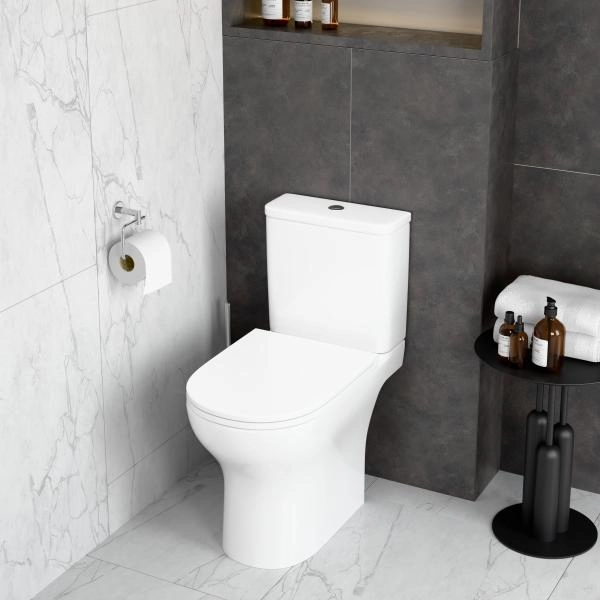 Унитаз-компакт напольный VitrA M50 9889B003-7200 безободковый VortexFlush с сиденьем микролифт белый санитарный фарфор