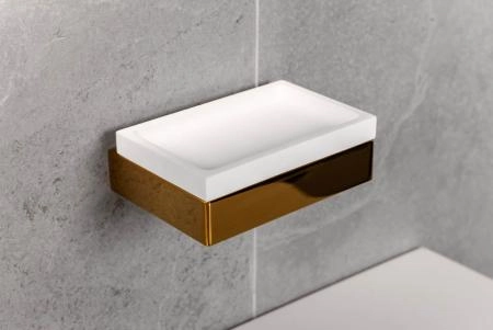 Мыльница Boheme настенная Qubic Gold 10723-G