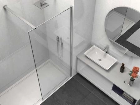Душевая перегородка Vincea Walk-In VSW-1HS100CL, 1000*2000, хром, стекло прозрачное