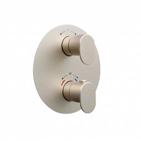 Встроенный смеситель Kerama Marazzi OLE ОЛЕ 67638EKM.M0.071 с регулировкой температуры, золотой атласный