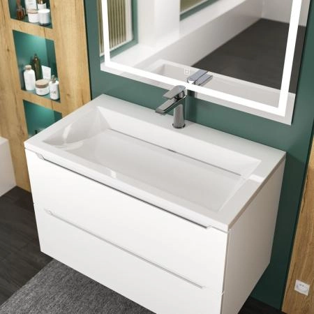 Раковина Uperwood Infinity 80 см, белая глянцевая