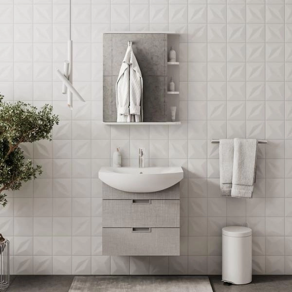 Тумба для ванной Volna Vario Sf 60.2Y Софт/белый подвесная (Балтика) раковина отдельно