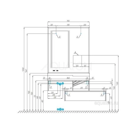 Комод Aquaton Сакура 1A236603SKW80 80 с ящиком,ольха наварра/белый глянец