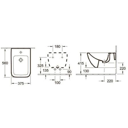 Биде Villeroy&Boch VENTICELLO 441100R1 подвесное