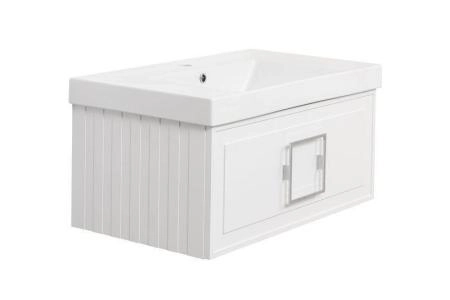 Тумба под раковину LA FENICE Cubo Bianca белая 80 FNC-01-CUB-B-80 белый матовый