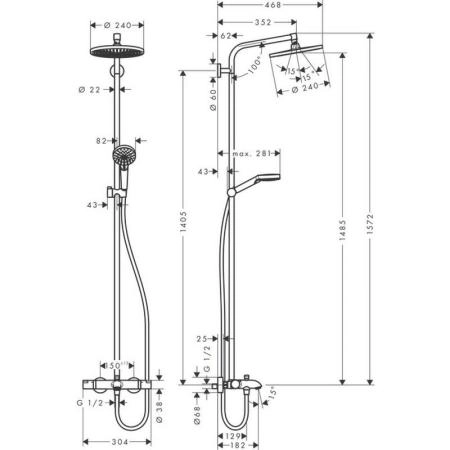 Душевая система Hansgrohe Crometta S 27320000, хром