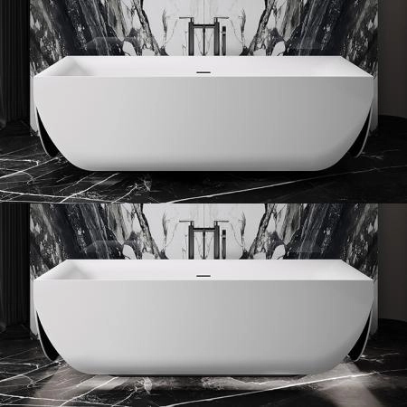 Salini ARIA Ванна отдельностоящая 190x90x60см, материал: S-Sense, донный клапан, сифон, слив-перелив, цвет: белый