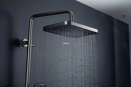 Душевая система Gappo G2496-19 оружейная сталь с изливом