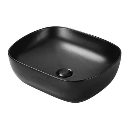 Раковина SantiLine SL-1105MB 48,5x39,5 на столешницу керамическая Матовый черный