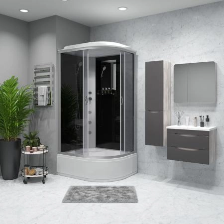 Душевая кабина Niagara NG-2510-14LG 1200х800х2150 высокий поддон 40см стекло тонированное