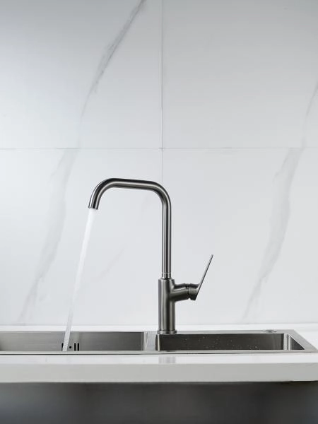 Смеситель KNOTLOR MUSE KN-61/GM, вороненая сталь