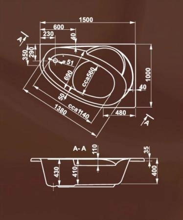 Ванна Vagnerplast Flora VPBA151FLA3PX-04 150x100 R
