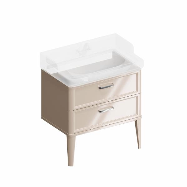 Тумба Kerama Marazzi POMPEI ПОМПЕИ PO.N.80.2\CAM напольная с 2 ящиками 80, камео бежевый глянцевый