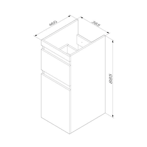 Тумба под раковину AM.PM X-Joy M85AFSX0402WG Белый, светлое дерево