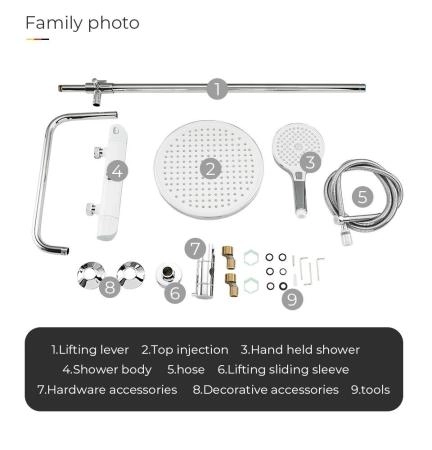 Душевая система Gappo G2403-48 термостат белый/хром