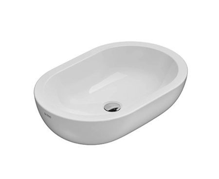 Globo Forty3 раковина накладня без перелива см 60x40 h18 см, керамика цвет белый