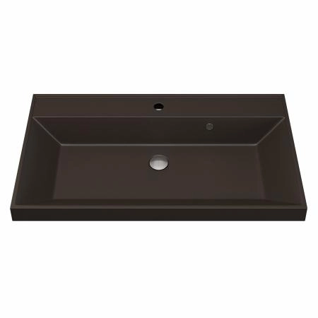 Раковина кварцевая Uperwood Classic Quartz 80 см, коричневая матовая, трюфель
